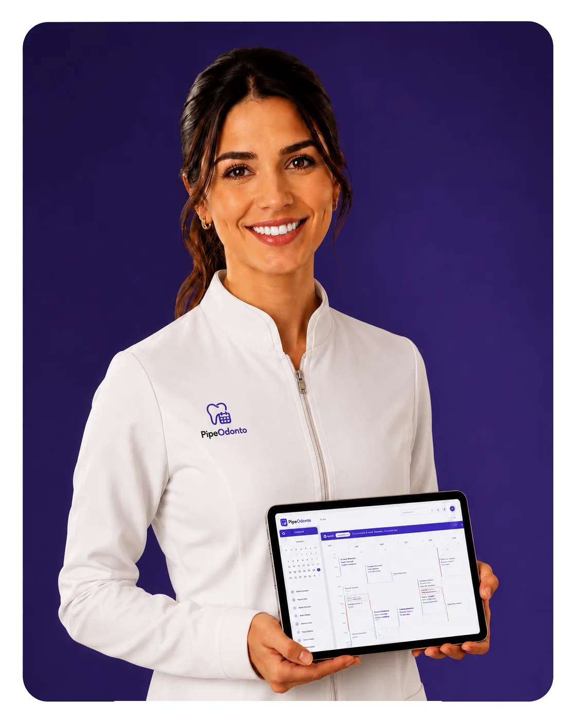 Dentista PipeOdonto com tablet